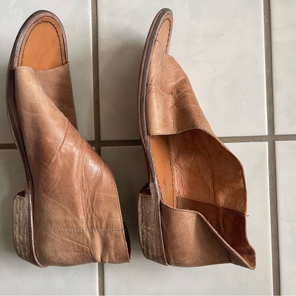 Free People Anthropologie leather slip on peep toe - Picture 2 of 4